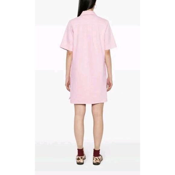 A.P.C. Rosa Mini Dress Pink Collared Shirt Dress A Line Size 40 (US 6/8) - Picture 3 of 13